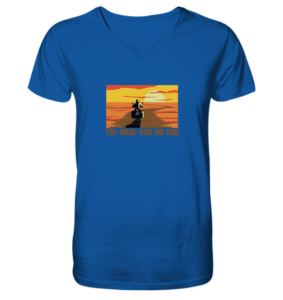 The Road has no End - Mens Organic V-Neck Shirt