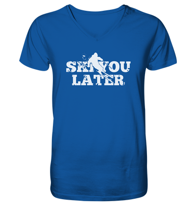 Ski you later - Mens Organic V-Neck Shirt