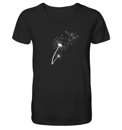 Snowboard Pusteblume - Mens Organic V-Neck Shirt