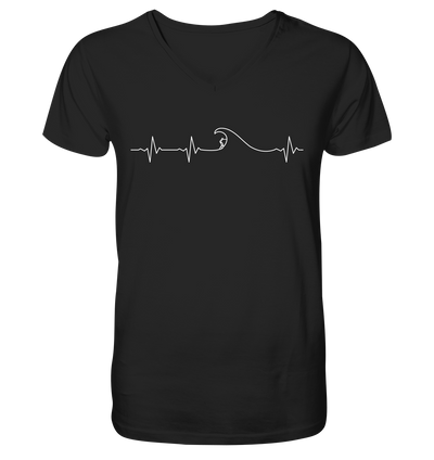 Herzschlag Surfen - Mens Organic V-Neck Shirt