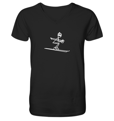 Skifahren - Mens Organic V-Neck Shirt