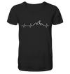 Herzschlag Skifahren - Mens Organic V-Neck Shirt