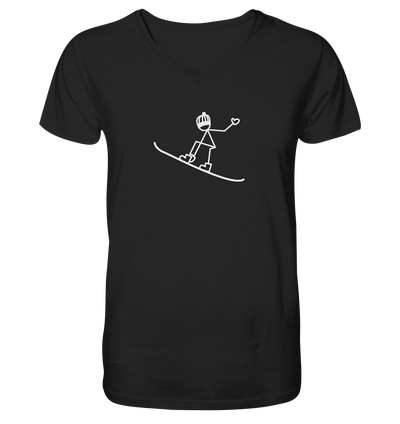 Snowboarden - Mens Organic V-Neck Shirt