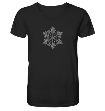 Schneeflocken Mandala - Mens Organic V-Neck Shirt