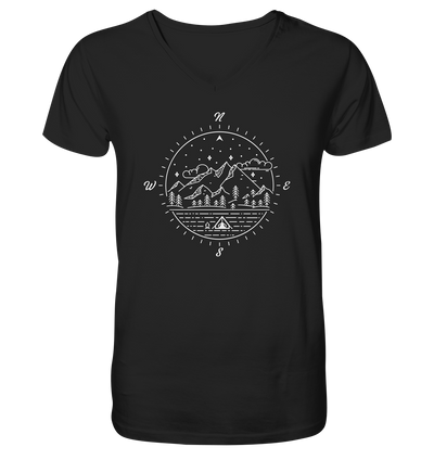 Kompass - Mens Organic V-Neck Shirt