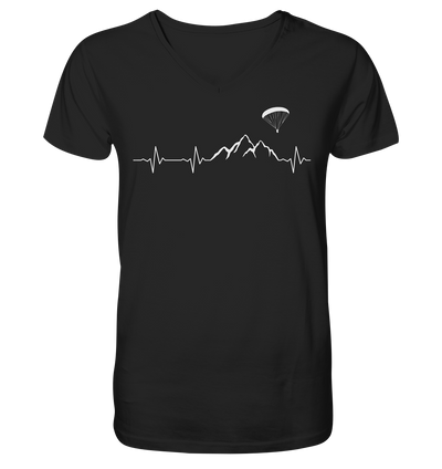 Herzschlag Paragleiten - Mens Organic V-Neck Shirt