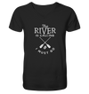 The River is Calling - Mens Organic V-Neck Shirt
