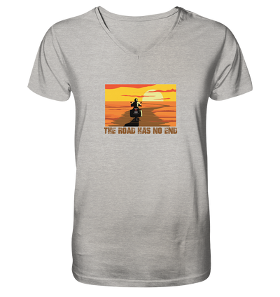 The Road has no End - Mens Organic V-Neck Shirt