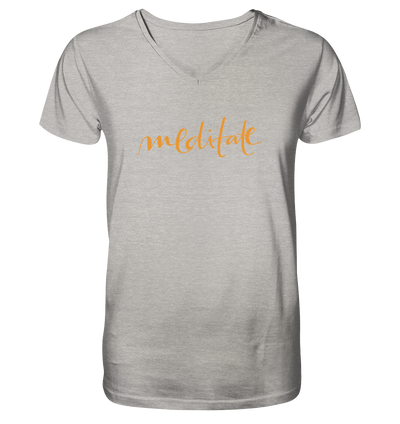 Meditate - Mens Organic V-Neck Shirt