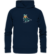 Pixelart Skifahrer - Organic Fashion Hoodie