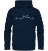 Herzschlag Mountainbike & Ski - Organic Fashion Hoodie - Wunschtext