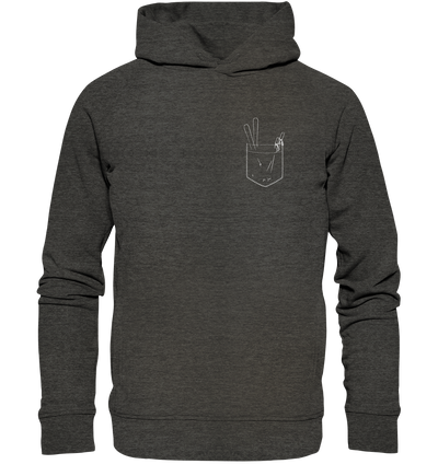 Ski in der Brusttasche - Organic Fashion Hoodie