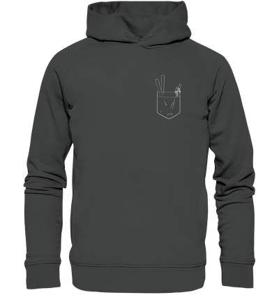 Ski in der Brusttasche - Organic Fashion Hoodie