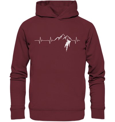 Herzschlag Klettern - Organic Fashion Hoodie