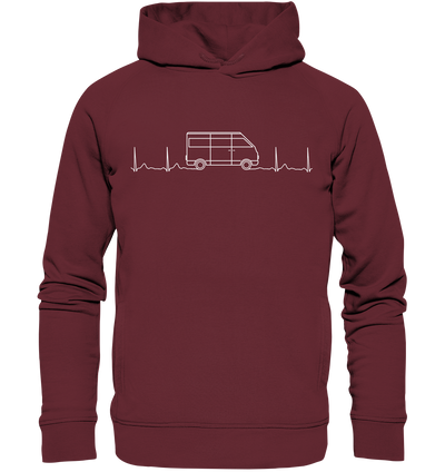 Herzschlag Vanlife Docproofed - Organic Fashion Hoodie - Wunschtext