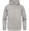 Herzschlag Mountainbike & Ski - Organic Fashion Hoodie - Wunschtext