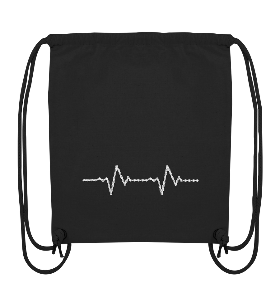 Herzschlag Fahrradkette - Organic Gym Bag