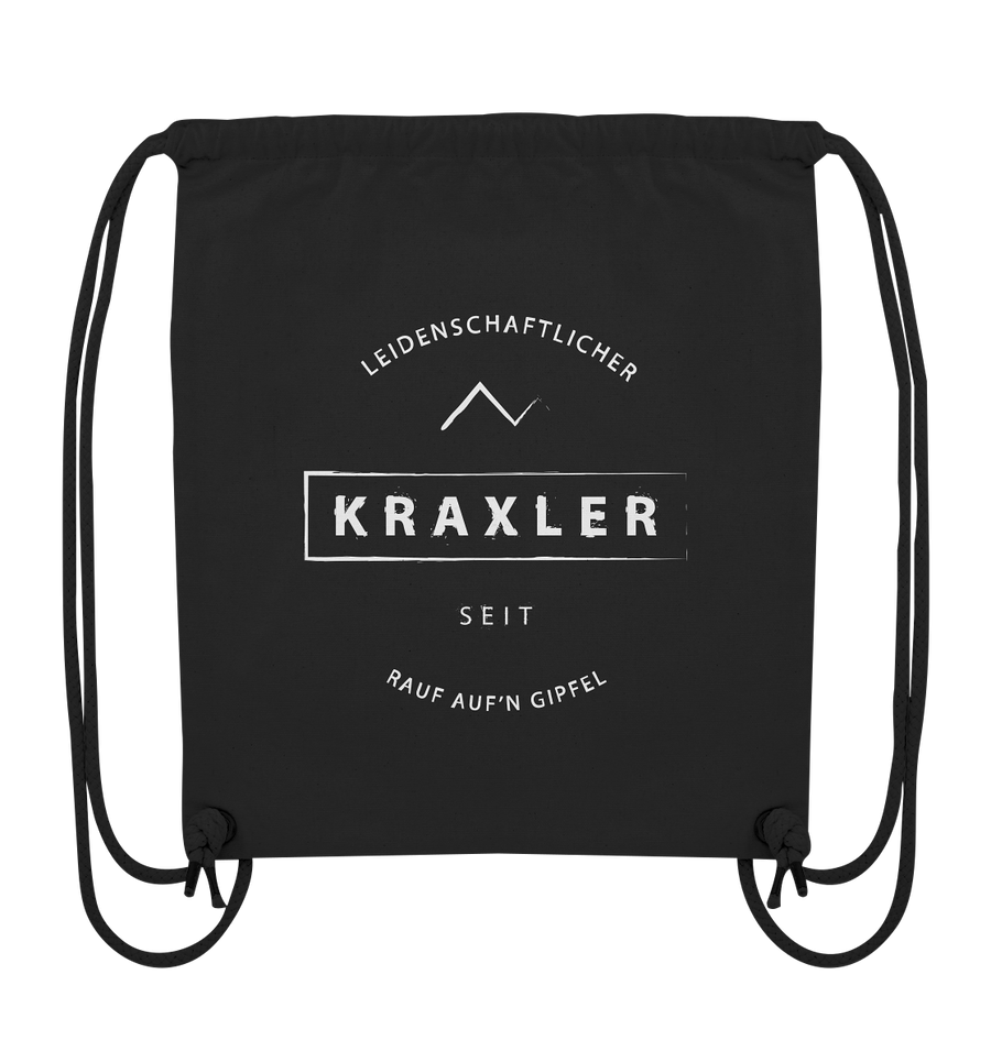 Leidenschaftlicher Kraxler - Organic Gym Bag - Wunschtext