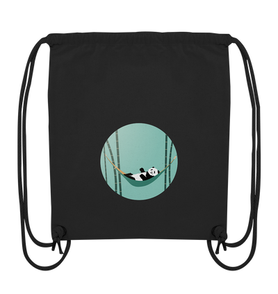 Panda in der Hängematte - Organic Gym Bag