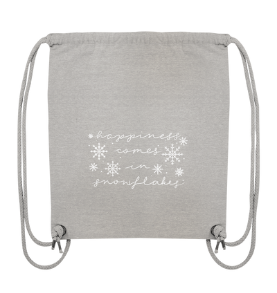 Happiness comes in Snowflakes - Organic Gym Bag