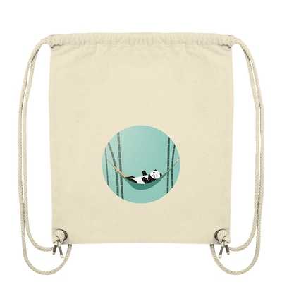 Panda in der Hängematte - Organic Gym Bag