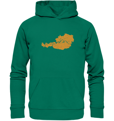 Herzschlag Berge - Österreich - Organic Hoodie