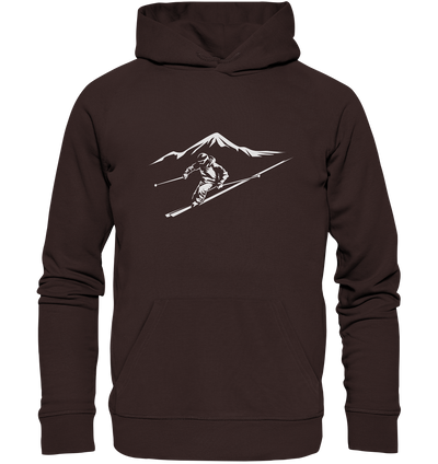 Abfahrt - Organic Hoodie - Wunschtext