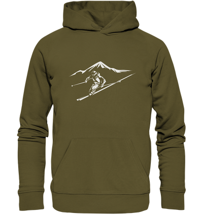 Abfahrt - Organic Hoodie - Wunschtext