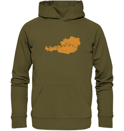 Herzschlag Berge - Österreich - Organic Hoodie