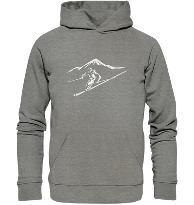 Abfahrt - Organic Hoodie - Wunschtext