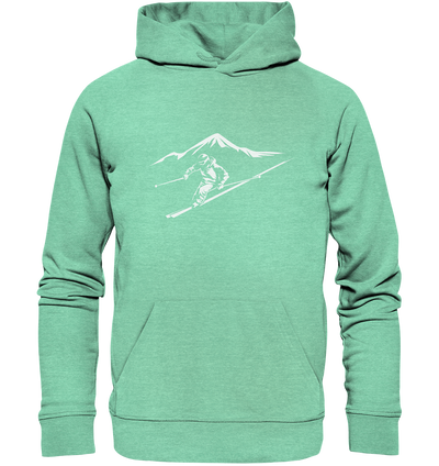 Abfahrt - Organic Hoodie - Wunschtext