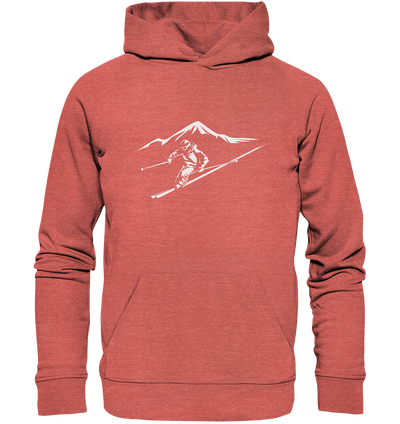 Abfahrt - Organic Hoodie - Wunschtext