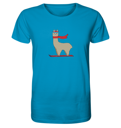 Alpaca fährt Ski - Organic Shirt