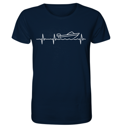 Herzschlag Motorboot - Organic Shirt
