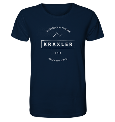 Leidenschaftlicher Kraxler - Organic Shirt - Wunschtext