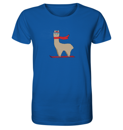 Alpaca fährt Ski - Organic Shirt