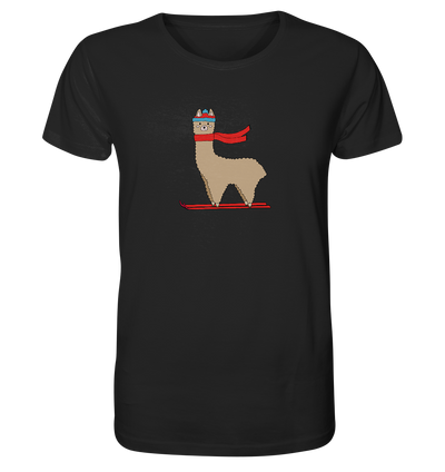 Alpaca fährt Ski - Organic Shirt