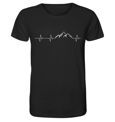 Herzschlag Berge - Organic Shirt - Wunschtext