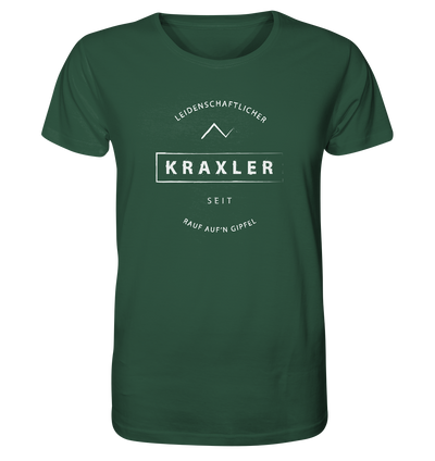 Leidenschaftlicher Kraxler - Organic Shirt - Wunschtext