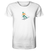 Pixelart Skifahrer - Organic Shirt