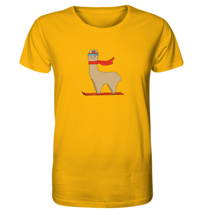 Alpaca fährt Ski - Organic Shirt