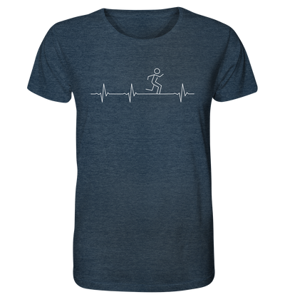 Herzschlag Laufen - Organic Shirt Meliert