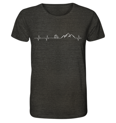 Herzschlag Berge Vanlife - Organic Shirt Meliert