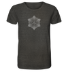 Schneeflocken Mandala - Organic Shirt Meliert