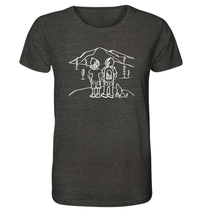 Aussicht mit unserem Hund - Organic Shirt Meliert