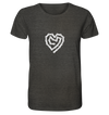 Herz Fahrradkette - Organic Shirt Meliert