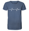 Herzschlag Fahrradkette - Organic Shirt Meliert