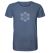 Schneeflocken Mandala - Organic Shirt Meliert