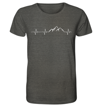 Herzschlag Berge - Organic Shirt Meliert