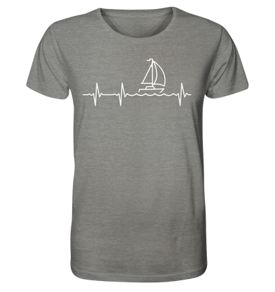 Herzschlag Segeln - Organic Shirt Meliert